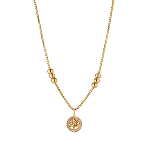 Knight & Day Tree Of Life Gold Necklace