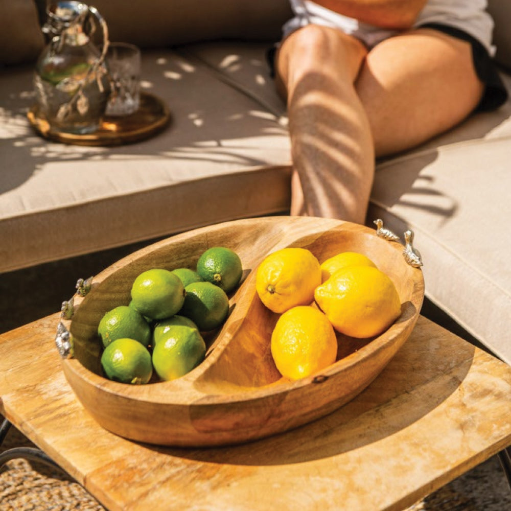 Newbridge Silverware Oval Mango Wood Serving Dish with Ducks -Large