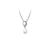 Newbridge Silverware Pearl Drop Pendant with Clear Stone