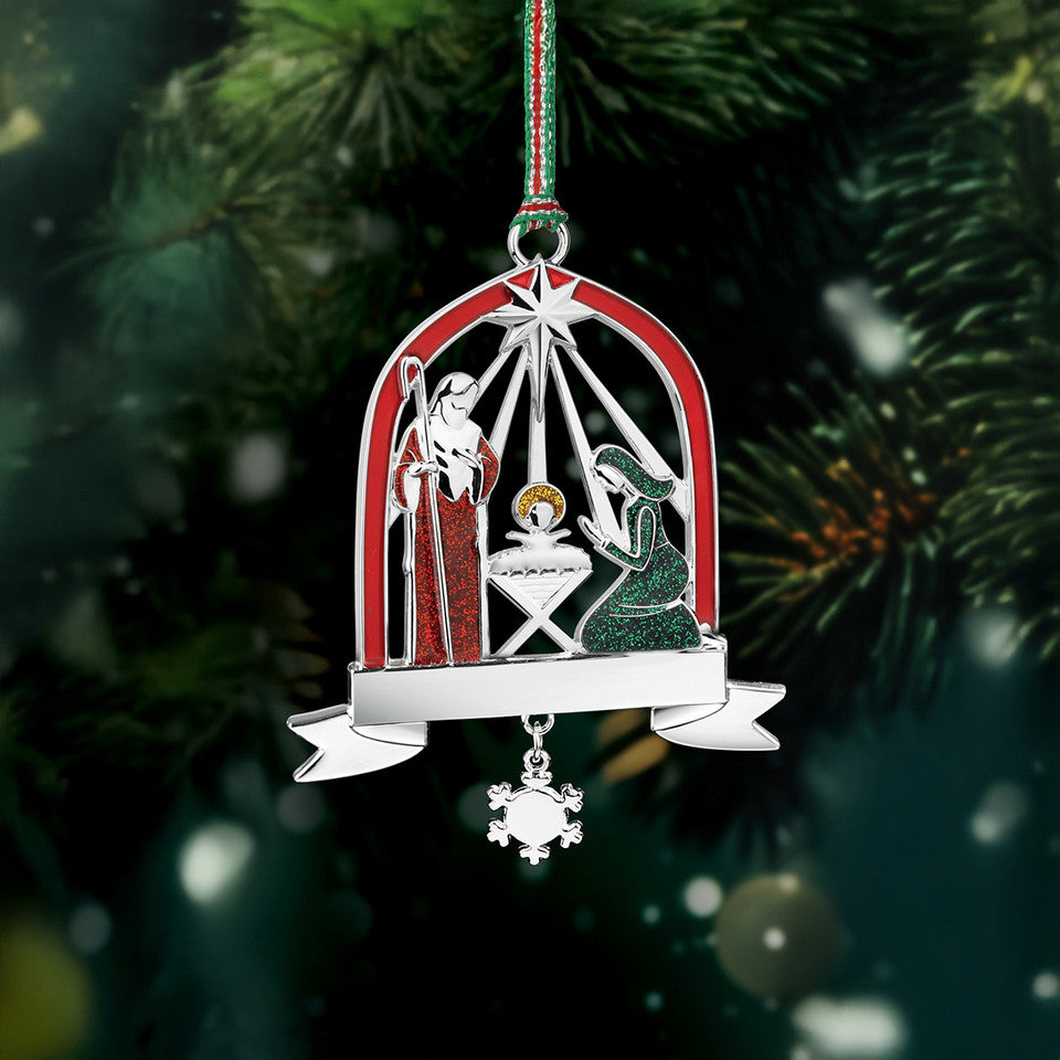 Newbridge Silverware Nativity with Star Christmas Tree Decoration -New 2025