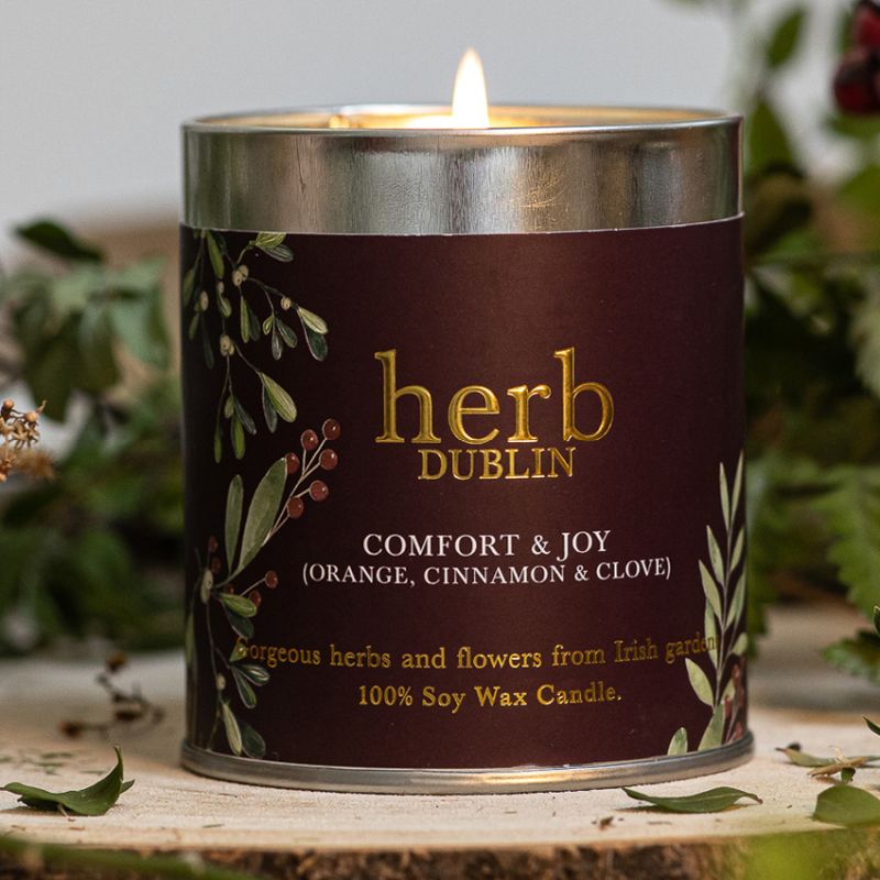 Herb Dublin- Comfort and Joy Tin Candle