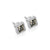 Newbridge Silverware Square Black Stone Earrings