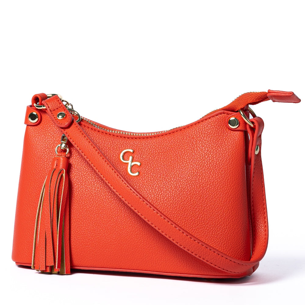 Galway Crystal Fashion Mini Shoulder Bag Vermillion