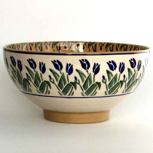 Nicholas Mosse Blue Blooms Salad Bowl