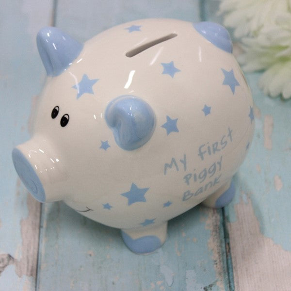 My First Piggy Money Box Blue