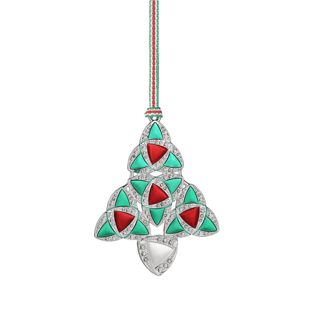 Newbridge Silverware Green and Red Celtic Christmas Tree Decoration-New 2024