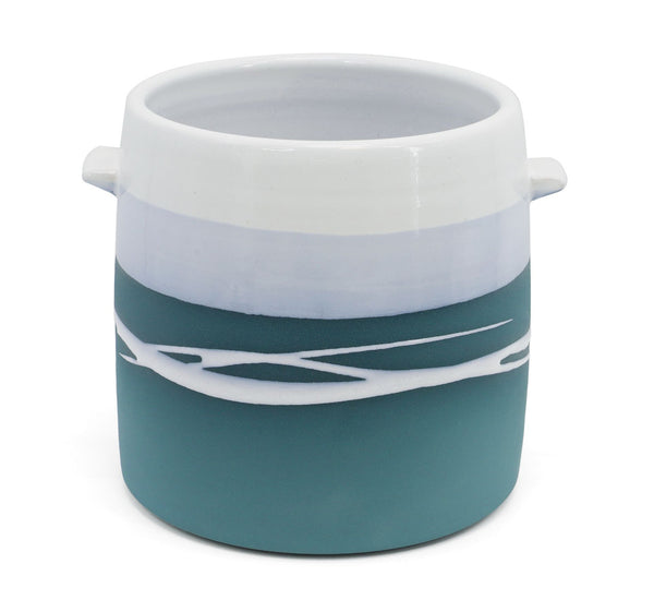 Paul Maloney Pottery Utensil Tidy Teal - The Design Gallery Drogheda