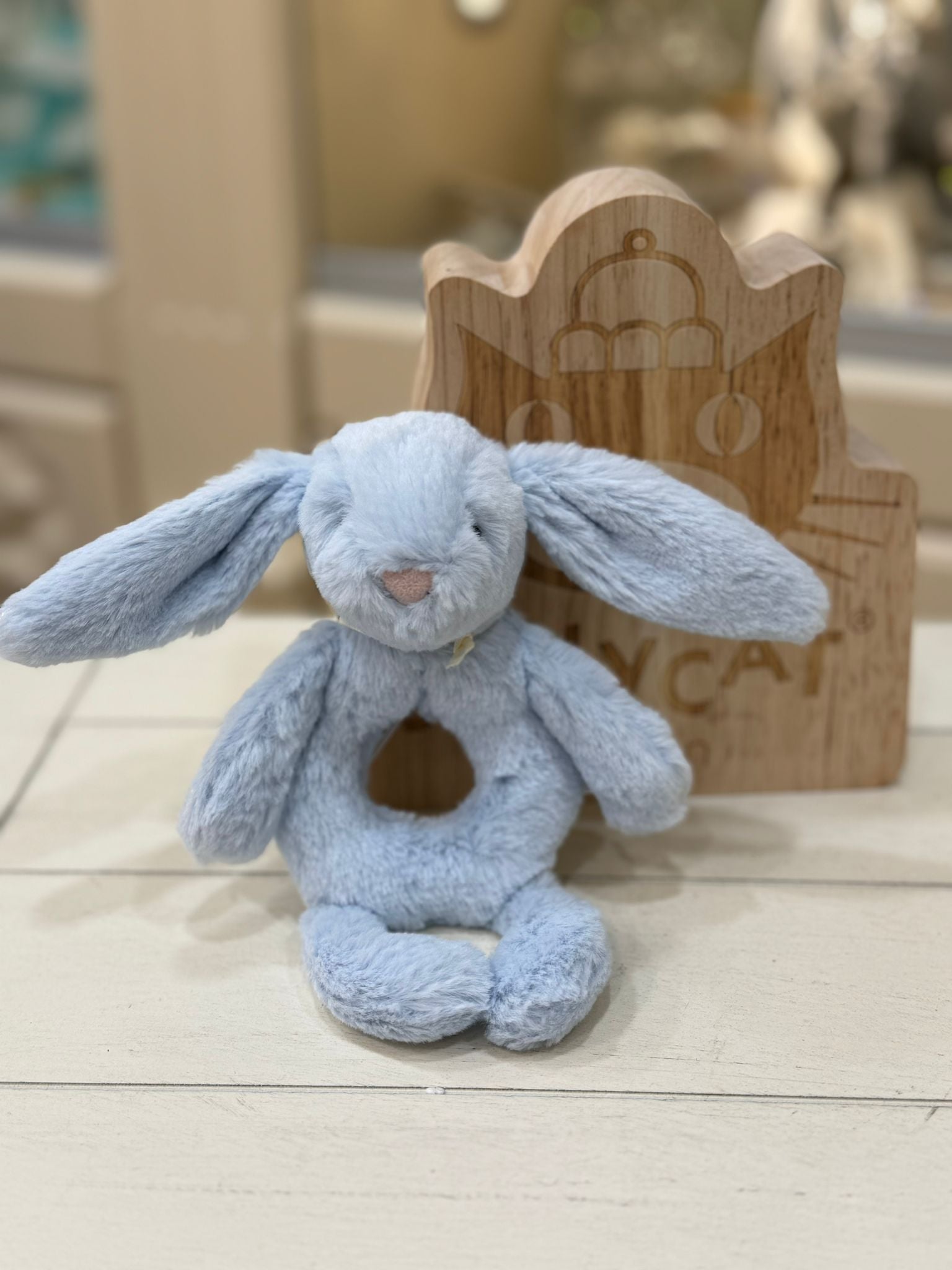 Jellycat Bashful Blue Ring Rattle
