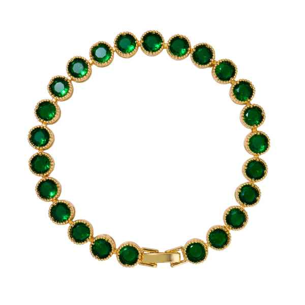 Knight & Day Danna Gold Emerald Bracelet