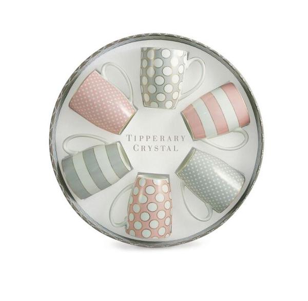 Tipperary Crystal Spots and Stripes Party Pack Mugs