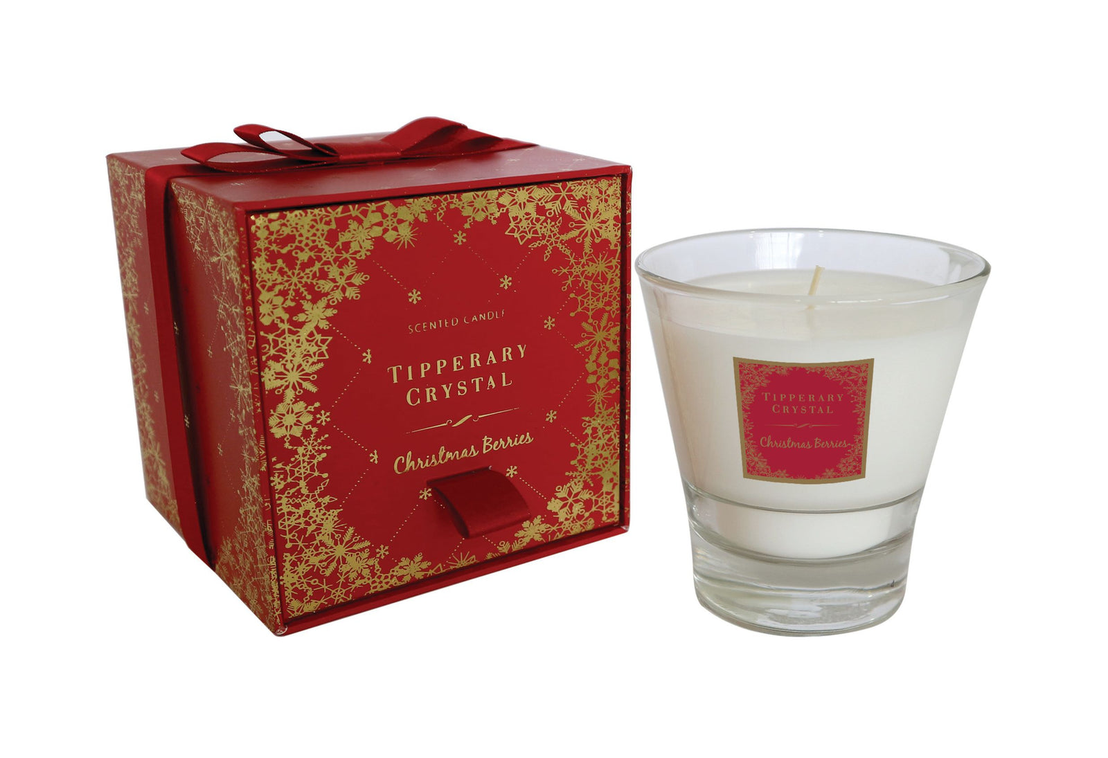 Tipperary Crystal Christmas Berries Candle 300g