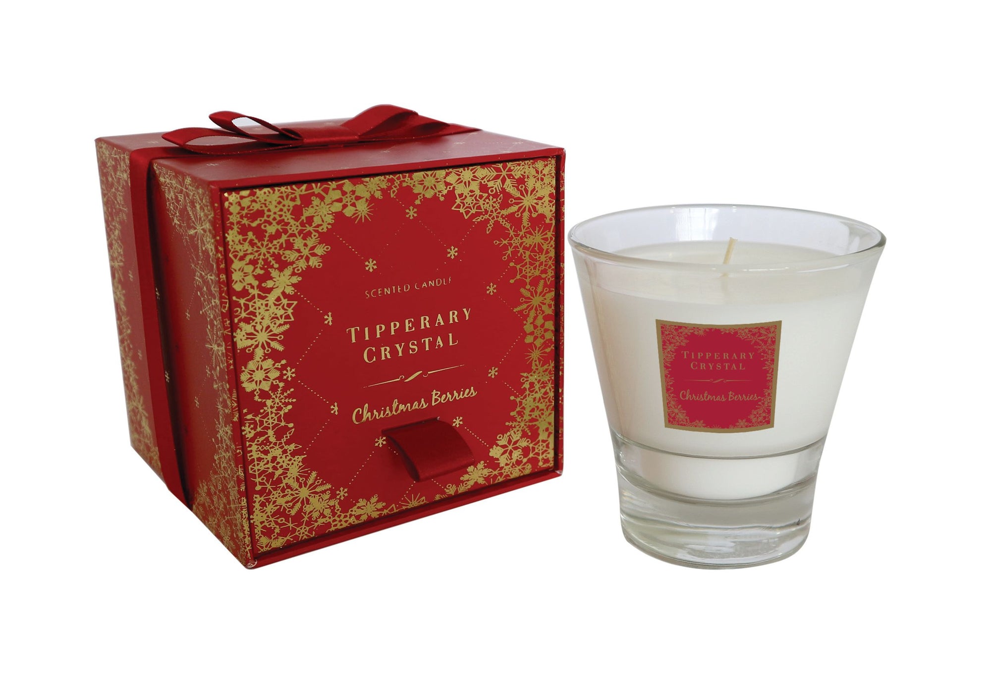 Tipperary Crystal Christmas Berries Candle 300g