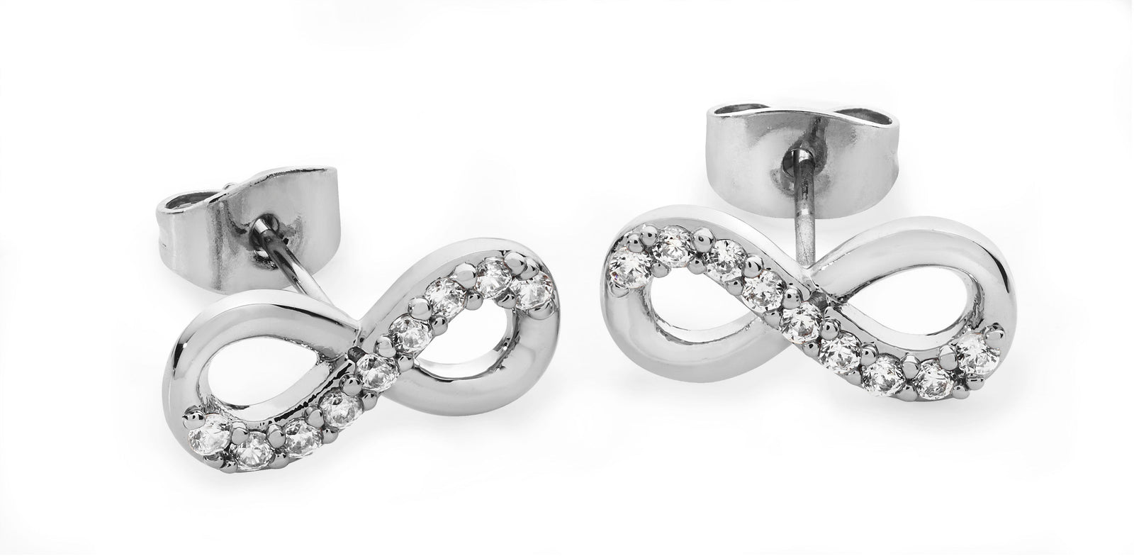 Tipperary Crystal Part Stone Infinity Earring