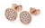 Tipperary Crystal Full Moon Pave Earrings Rose Gold