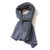 Pure Accessories Scarf Cross Stripes-Navy