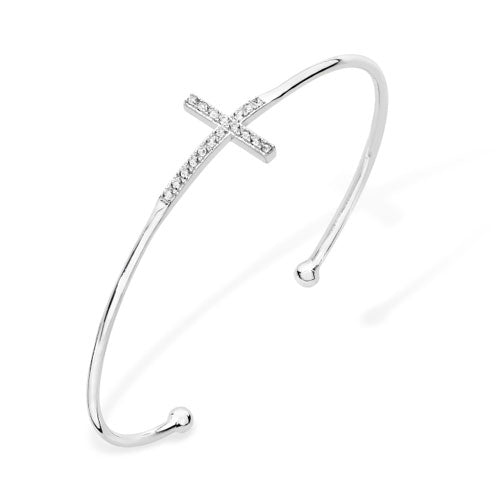 Tipperary Crystal Open Cross Bangle