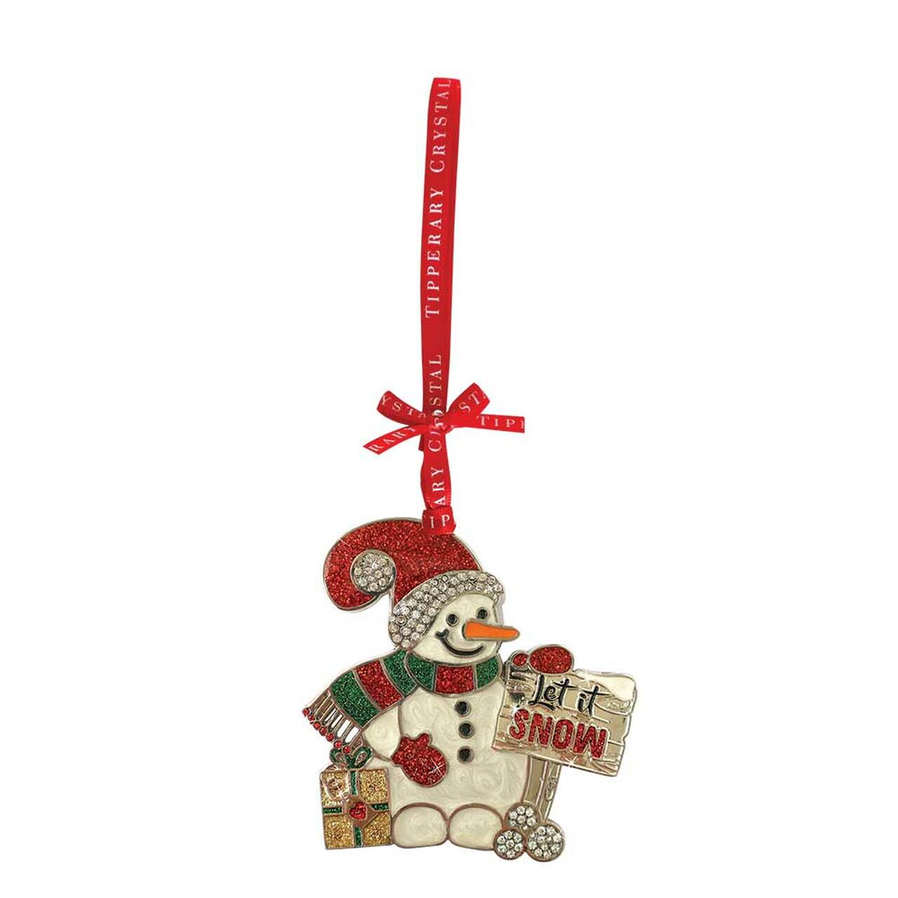 Tipperary Crystal Sparkle Let it Snow Christmas Decoration