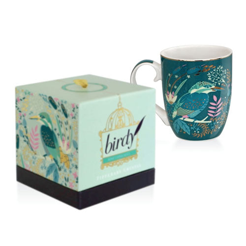 Tipperary Crystal Birdy-Kingfisher Mug