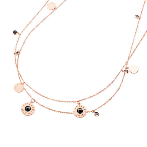 Tipperary Crystal Noir Disc Necklace