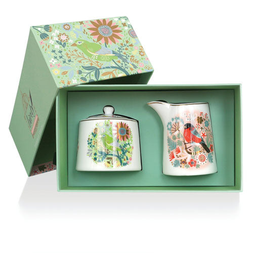 Tipperary Crystal Birdy Milk & Sugar bowl