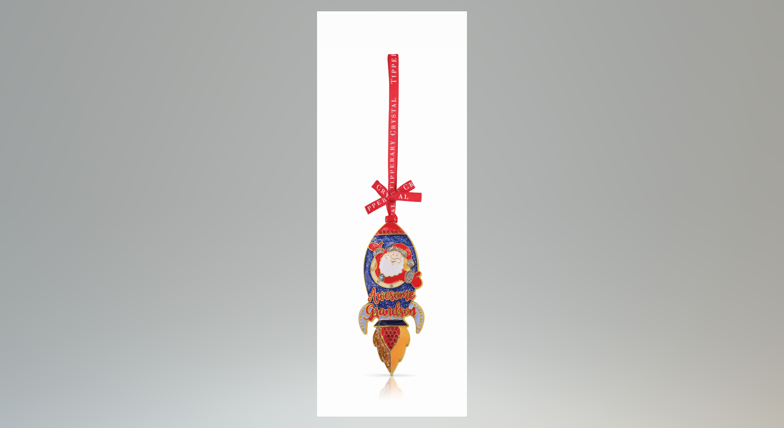 Tipperary Crystal Loved Ones Awesome Grandson Christmas Decoration