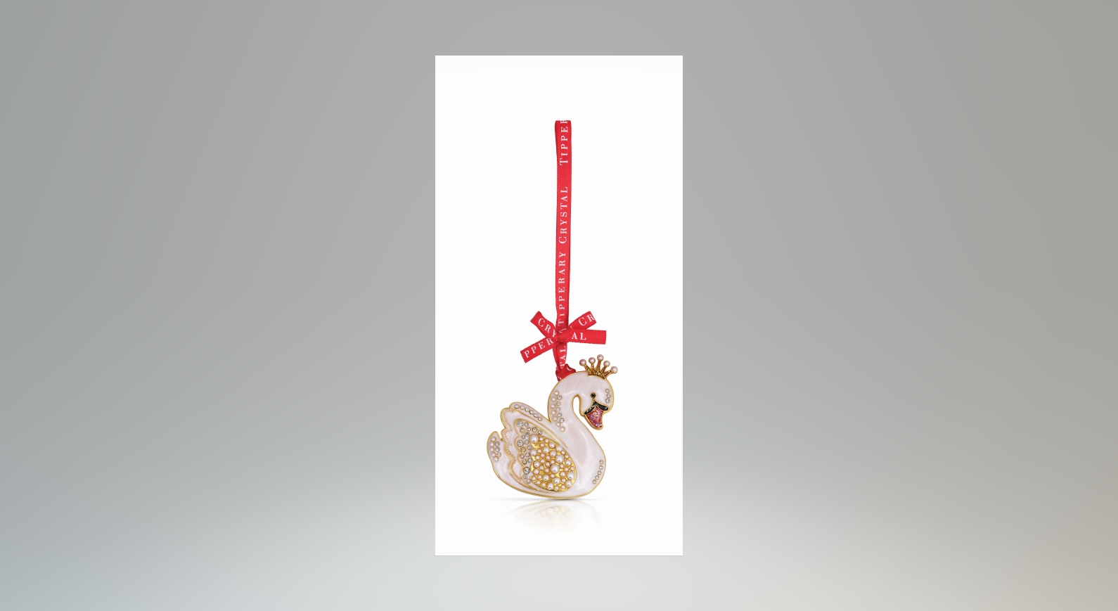 Tipperary Crystal Pearl Swan Decoration