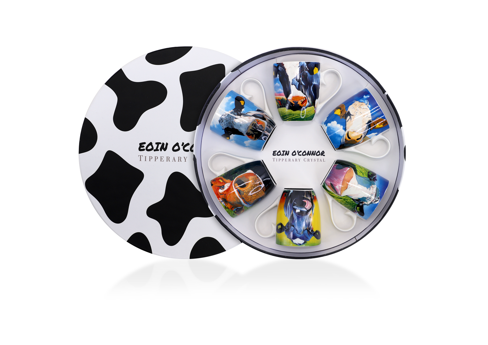 Tipperary Crystal Eoin O Connor Set of 6 Mugs-Hatbox