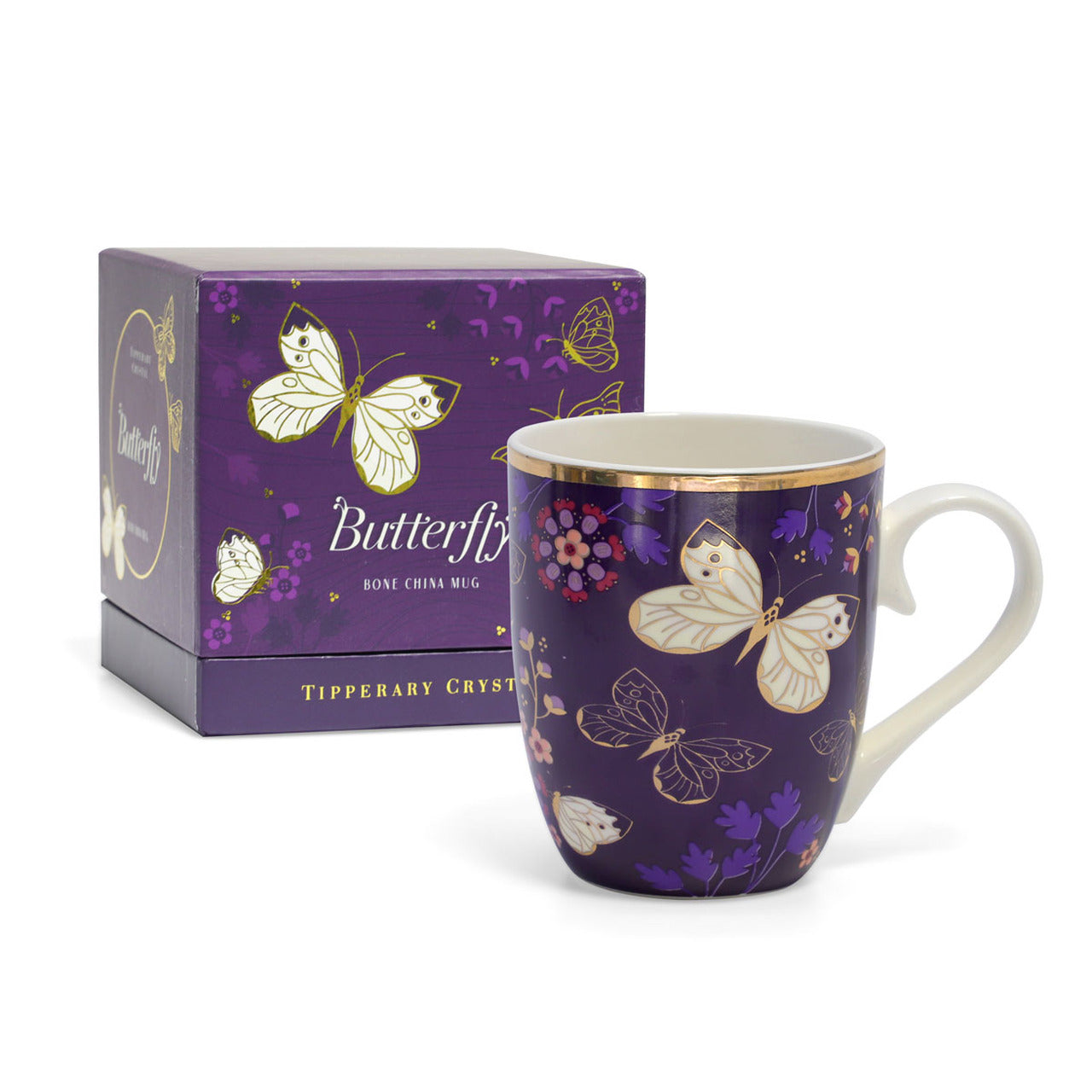 Tipperary Crystal Butterfly Mug-The Cabbage White