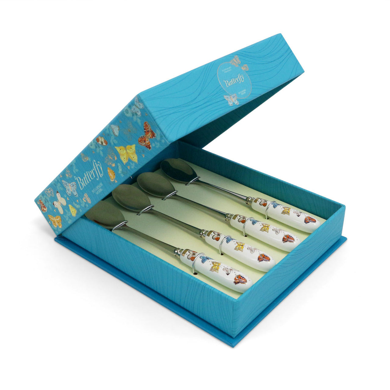 Tipperary Crystal Butterfly Dessert Spoons