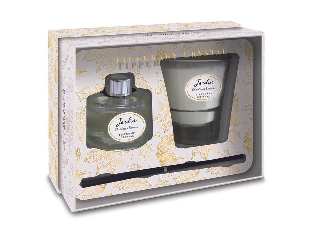 Tipperary Crystal Candle and Diffuser Set Christmas Dreams
