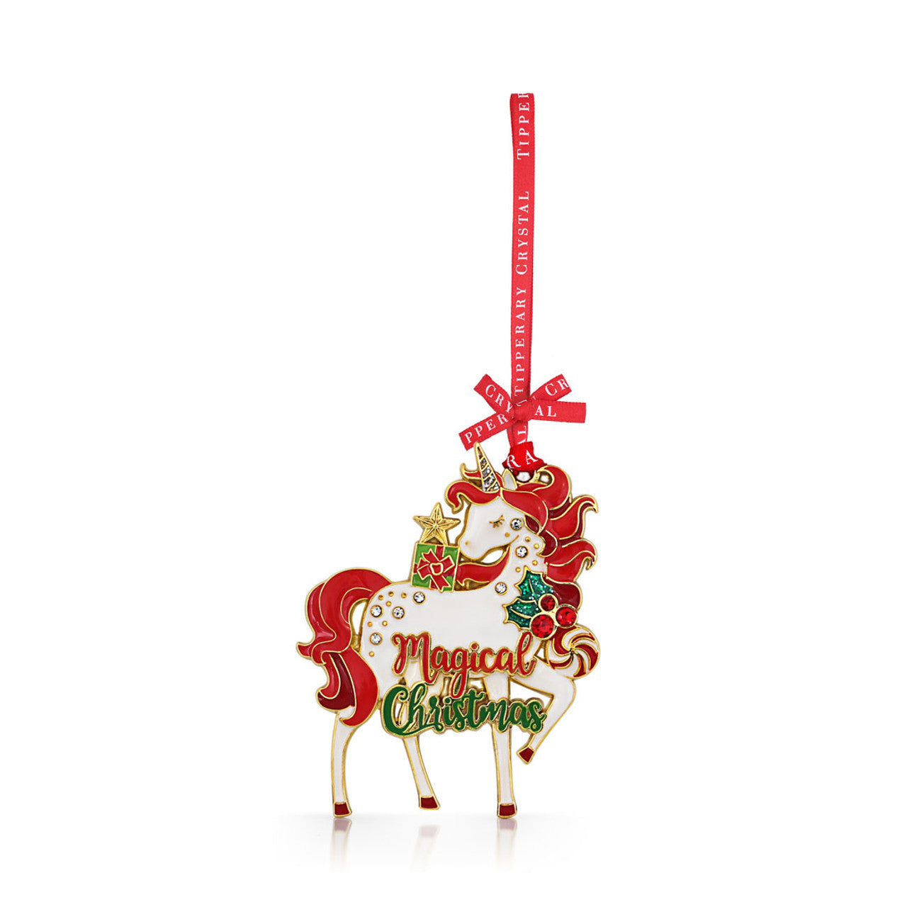 Tipperary Crystal Sparkle Unicorn Christmas Decoration