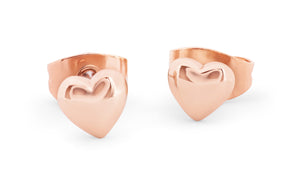 Tipperary Crystal Heart Earrings-Rose Gold