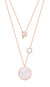 Tipperary Crystal Full Moon Pendant with Circle Rings-Rose Gold