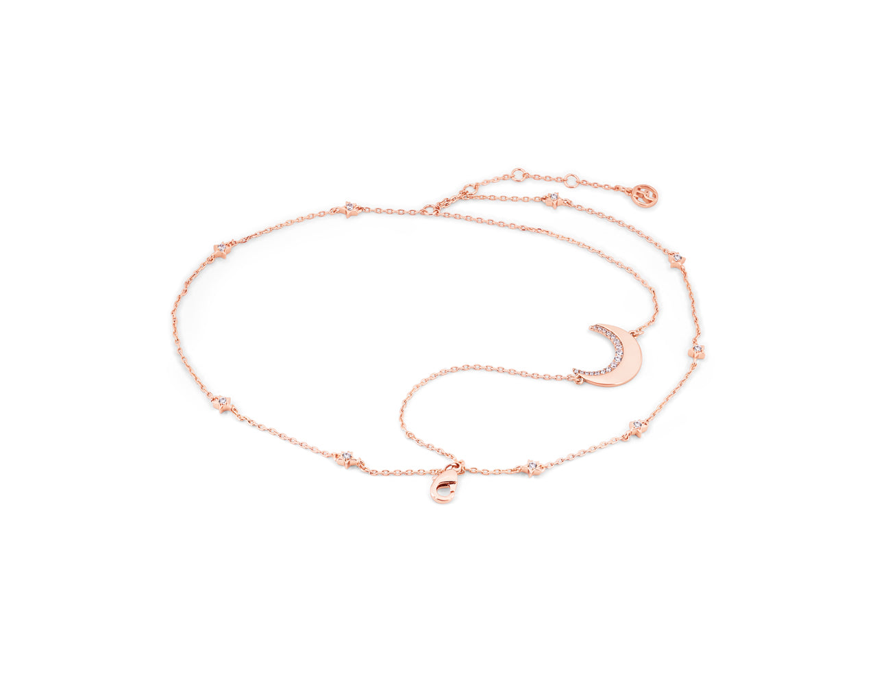 Tipperary Crystal Half Moon Bracelet- Rose Gold