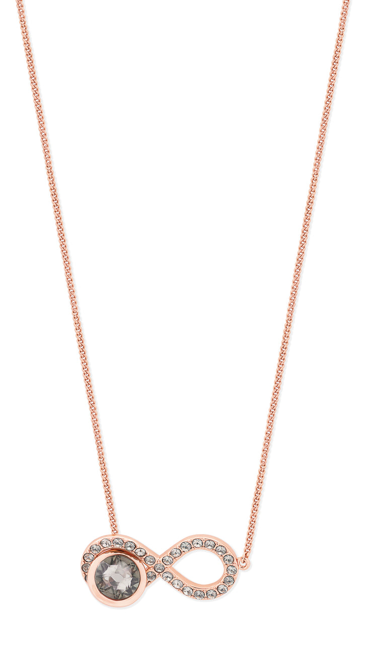 Tipperary Crystal Infinity Pendant-Grey Topaz