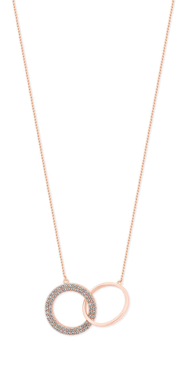 Tipperary Crystal Infinity Rings Pendant-Grey Topaz