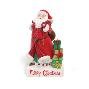 Tipperary Crystal -Santa with Sack and Gifts Ornament