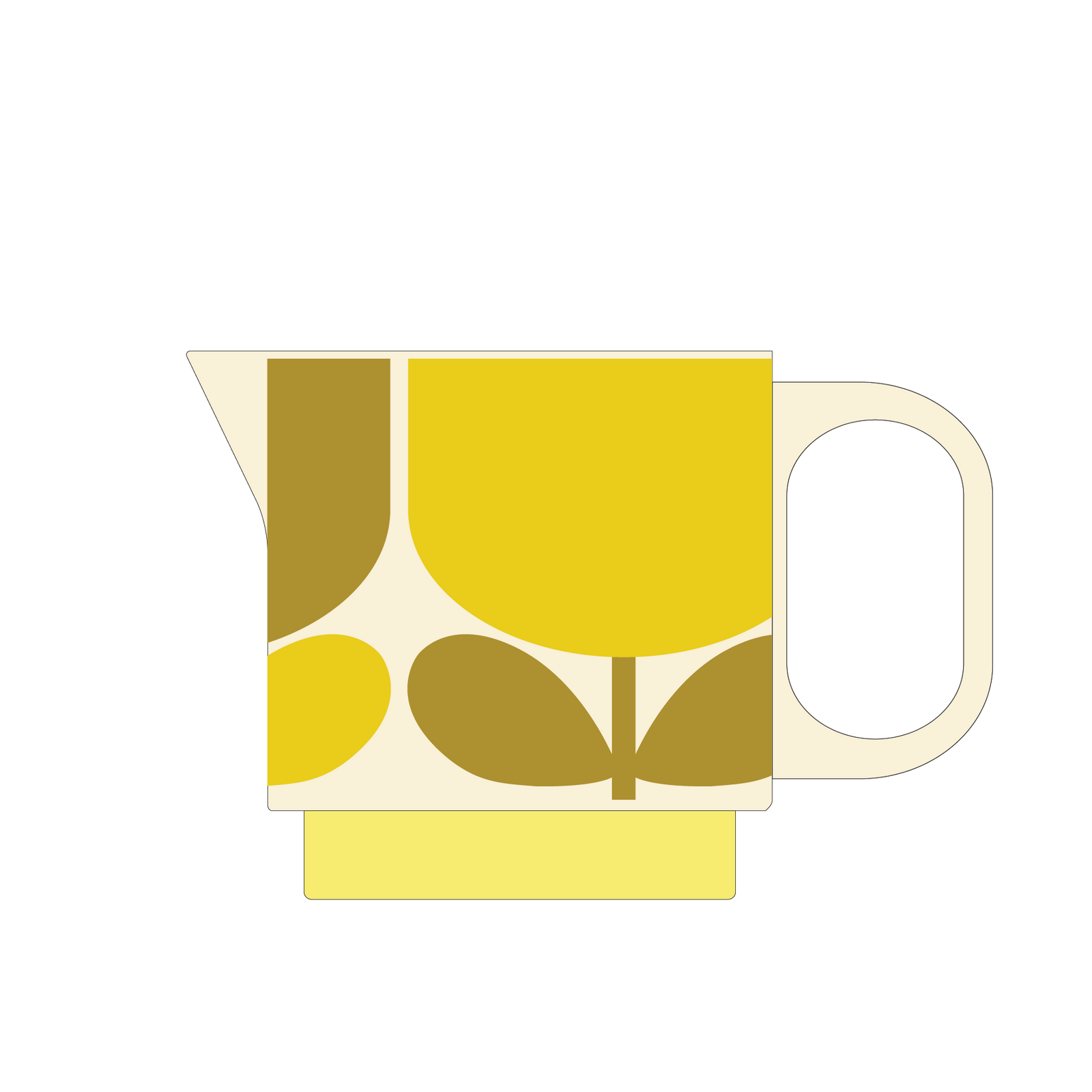 Orla Kiely Block Flower Ochre Milk Jug