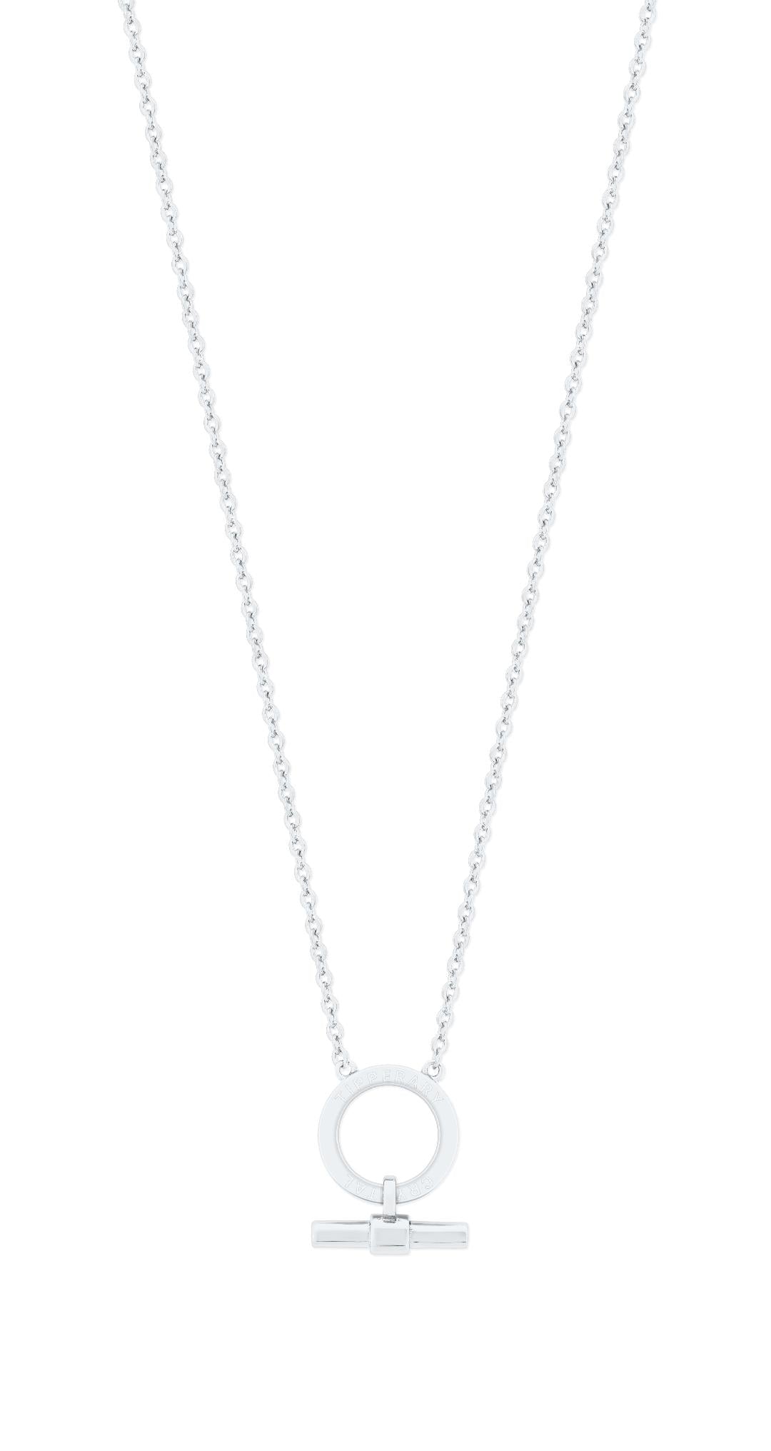 Reclaimed Vintage t bar necklace with heart in silver | ASOS