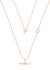 Tipperary Crystal T-Bar Toggle Pendant Rose Gold