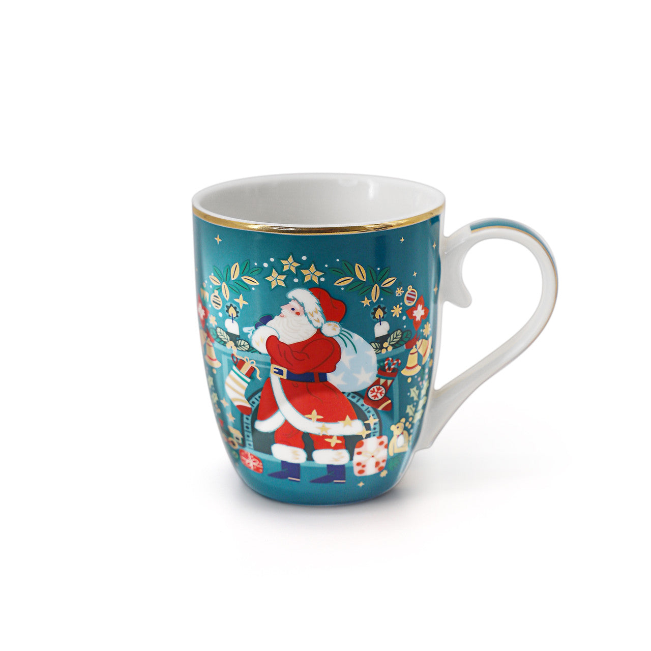 Tipperary Crystal Christmas Santa With Sack Mug