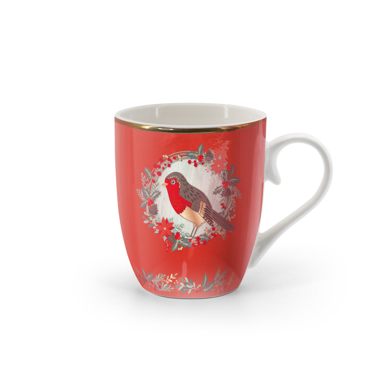Tipperary Crystal Christmas Robin Mug