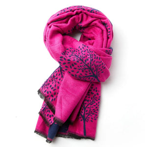 Pure Accessories Terry Mulberry Trees Scarf Fuchsia