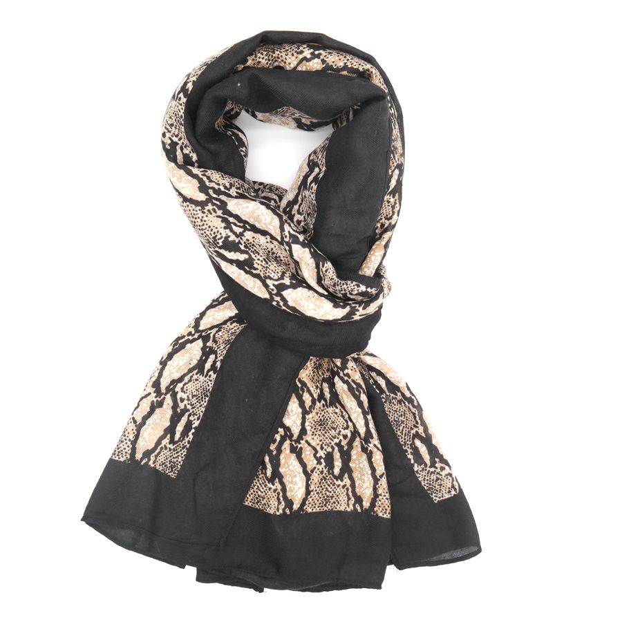 Pure Accessories Scarf-Black Snake
