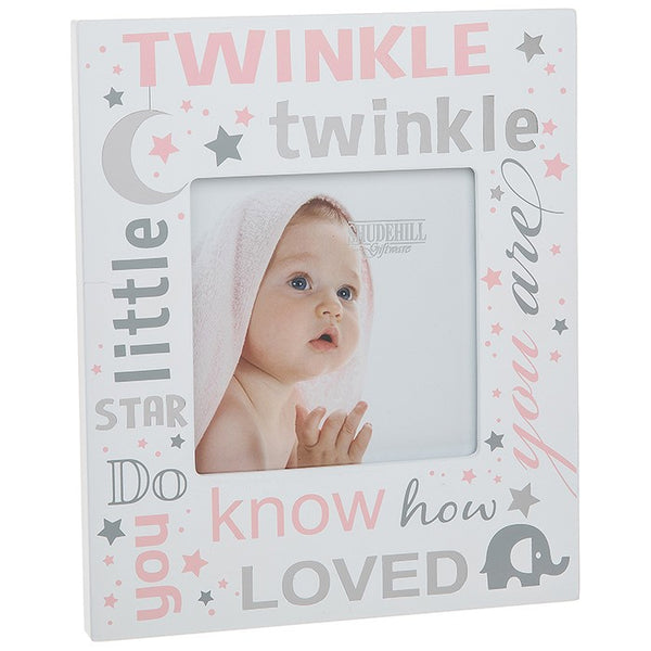 Twinkle Twinkle Little Star Baby Frame Girl - The Design Gallery Drogheda
