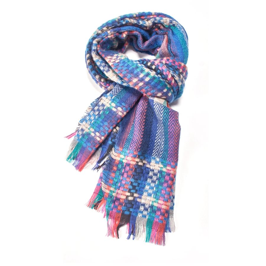 Pure Accessories Tartan Scarf Teal