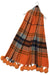 FSW Colourful Tartan Wool Tassel Scarf-Orange