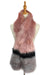 FSC Stripe Long Faux Fur Collar-Light Pink