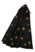FSW Reversible Pleated Ombre Star Print Wool Scarf-Black/Mustard
