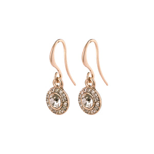 Pilgrim Jewellery Earrings- Clementine- Rose Gold Plated  Crystal